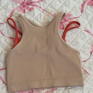 Off-white tank with built in bra * Free People Movement